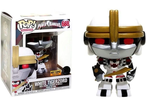 🔥Funko Pop! Television: Power Rangers 6" White Tigerzord #668 VAULTED🔥