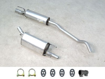 MTS Auspuff Set NEU für Opel Corsa B 1.2 1.4 1.5+1.7D Mitteltopf Endtopf Anbaut.