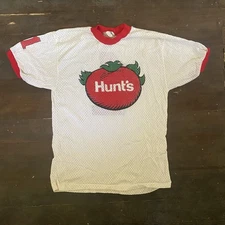 Vintage 70s Hunt's Tomato Ketchup Jersey Mesh Collegiate Pacific Medium