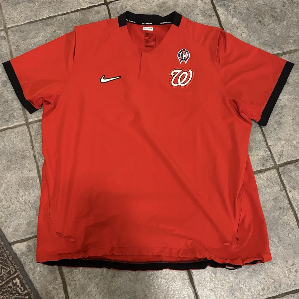 Camisa Chaqueta Usada Nike de los Nacionales de Washington XL Equipo Gerente Emitida Foto 4 de 4