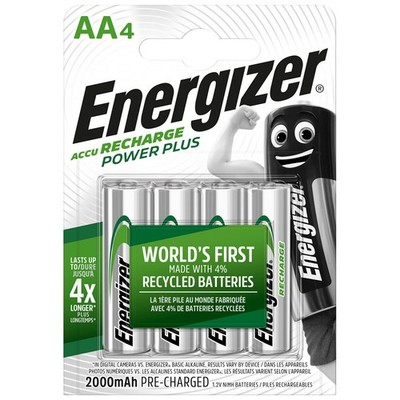 kQ Energizer Power Plus NiMH Akku AA HR06 1.2V 2000mAh 4er Blister