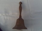 Vintage BRASS BELL, School Bell?,  9 1/2" Handbell — photo 3
