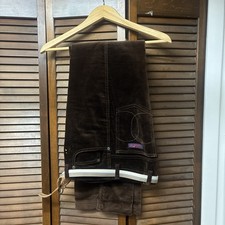 Mens Vintage Cacharel Velvet Look Pants, Size 31. 100 Cotton.