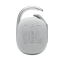 JBL Clip 4 White Portable Bluetooth Speaker Open Box No Factory Box