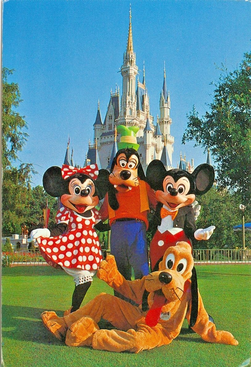 Orlando FL Walt Disney World, Greetings from Mickey, Minnie, Goofy