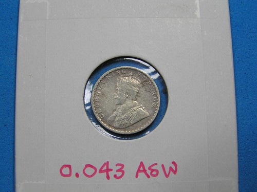 India British 2 Annas .917 Silver Coin 1916, KM-515, Combined Shipping - Picture 4 of 4