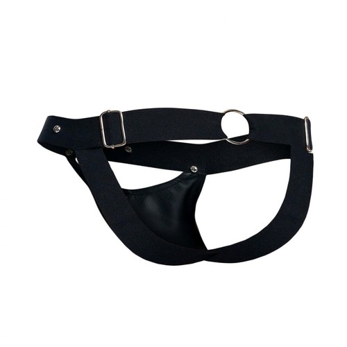 MaleBasics DMBL04 DNGEON Peakaboo Jockstrap Color Black - Picture 9 of 11