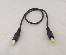 CCTV DC Power 5.5mm x 2.1mm Male To Male M/M Connector Extension Cord Cable 50cm