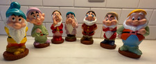Set of 7 Vintage Disney 5.5" Dwarfs Rubber Bath Toys w/ Squeakers Mint Cond