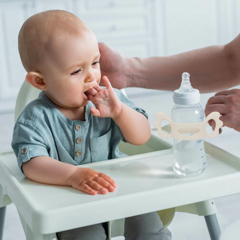 1xMango de biberón universal de silicona de cuello ancho para bebés Foto 3 de 4
