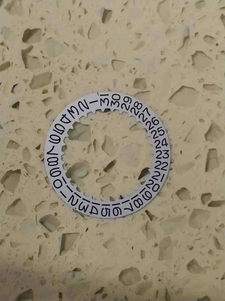 Диск с датой SEIKO Diver 6217 деталь 801 870 серебристый новый из старых запасов - Изображение 3 из 3