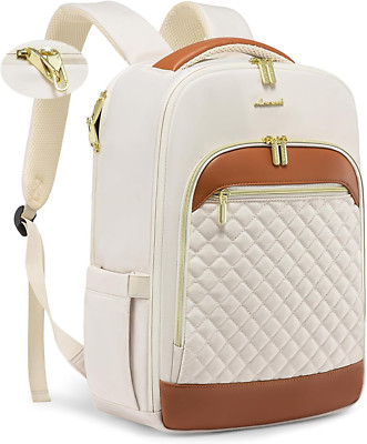Women\'s Quilted Laptop Bag Travel Backpack Purse With Anti-Theft Zipper Amazon.com: Womens Backpack Purse Leather Anti-theft Large  main image 4
