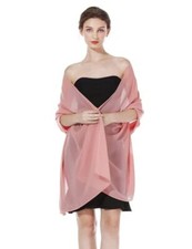 Women Chiffon Shawls and Wraps for Evening Dresses Wedding Party Ballet Pink