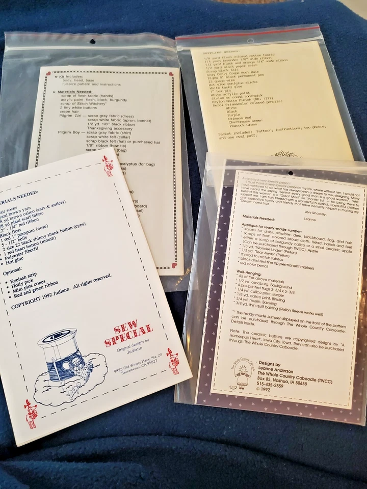 Lot (11) New JULY 4TH, HALLOWEEN, CHRISTMAS Sewing & Painting Craft Patterns Kit - Image 4 of 4