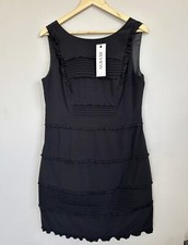 Review Elle Frill Little BlackFormal work casual Dress Size AU 8 US 4 EU 36 NWT