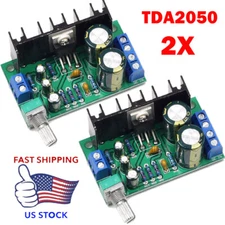 2X TDA2050 DC12V-24V 5W-120W 1-Channel Audio Power Amplifier Board Module DIY
