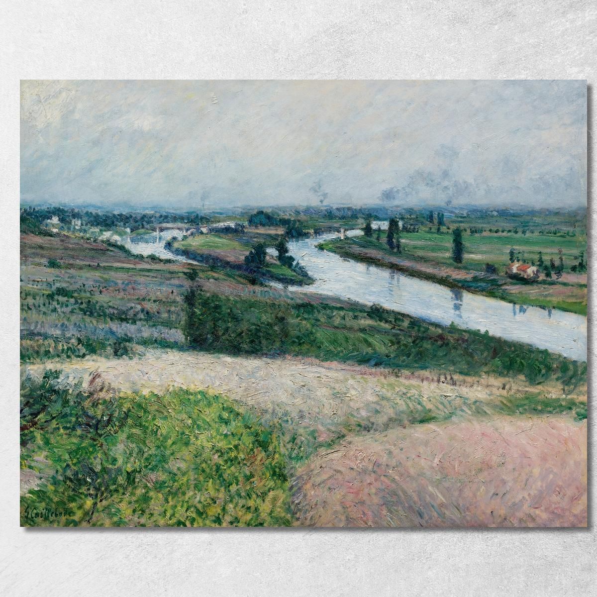El Sena En Pointe D'Epinay Gustave Caillebotte, gcl9 cuadro en lienzo