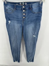 Rewash Jeans Mid Rise Distressed Blue Size 30 #C1