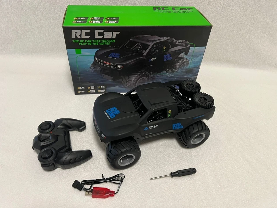 RC Trucks 4x4 Offroad Waterproof, 1:16 Amphibious Remote Control Car - Image 3 of 4