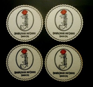 (4) OBSOLETE CASINO BEER COASTERS ORMSBY HOUSE & CASINO CARSON CITY, NV. lt.used