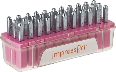 ImpressArt Bridgette Uppercase Letter Metal Stamps Set 33pcs  # SC1215A-3MM