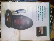 Snailax Memory Foam Massage Seat Cushion -vibrating and therapy heating-New/Open