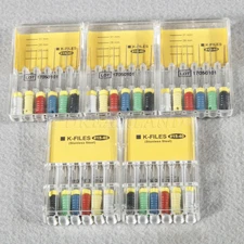  Endo Root Canal File K-Files 25mm  Stainless Steel #15-40 Hand File 6/PK