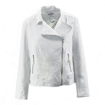 M&S JAEGER Bikerjacke aus reinem Leinen UVP 199,00 £