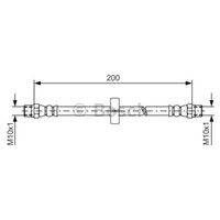 Bosch Bremsschlauch Bremsleitung Hinten Links FüR VW Passat Stufenheck