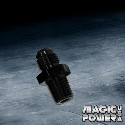 AN10 To M18x1.5 Metric Straight Adapter – Aluminum Black Anodized Fitting