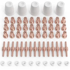 60pcs PT31 LG40 Plasma Electrodes Tips Consumables Fit CUT40 CUT50 CT312