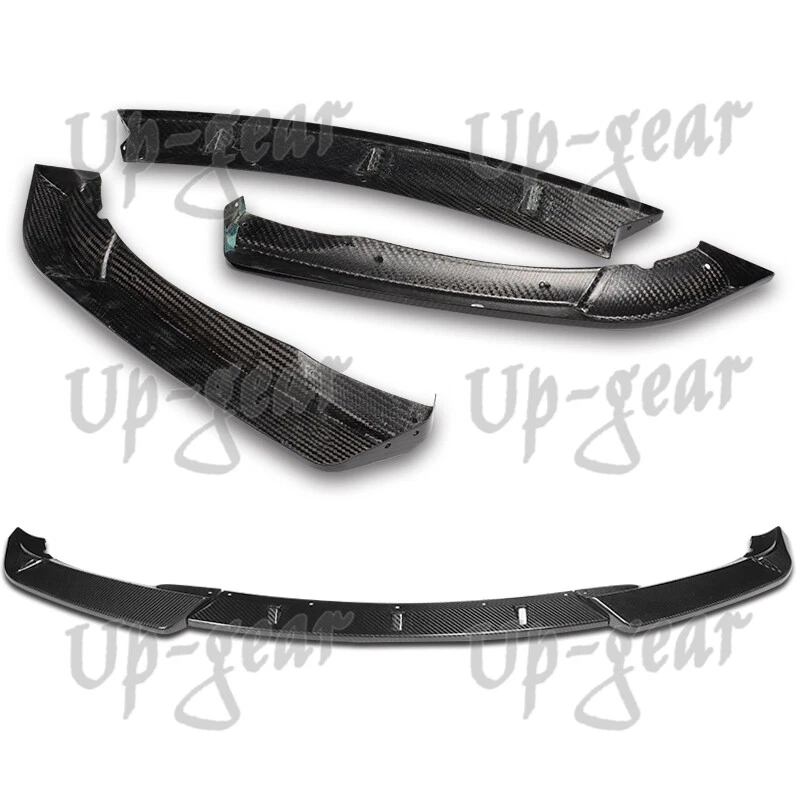 Комплект спойлеров кромок переднего бампера из углеродного волокна для седана BMW E46 3-Series 2002-2005 годов выпуска - Изображение 4 из 4