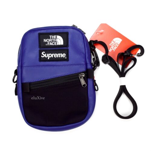 Nuevo con etiquetas Supreme The North Face Royal Blue Cuero Caja Logotipo Bolso de Hombro DS AUTÉNTICO - Imagen 1 de 9