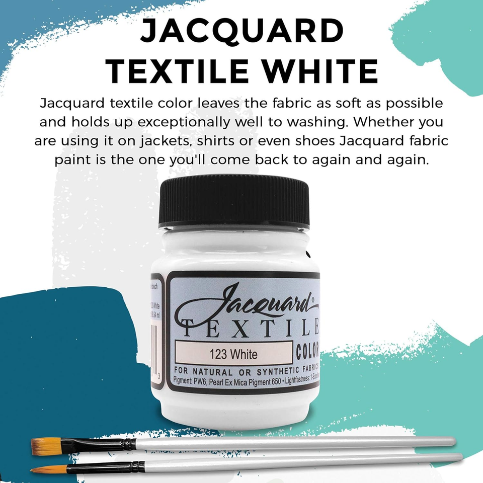 Jacquard Products White Textile Color Fabric Paint Made in USA