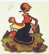 Vintage 1979 Olive Oyl Popeye The Sailor Glitter Iron On Transfer