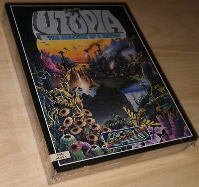 UTOPIA for Commodore Amiga ~ BIG boxed ~ BRAND NEW/SEALED COLLECTIBLE ~ english
