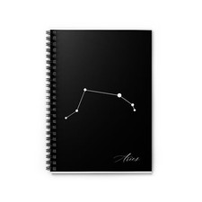 Copy of Zodiac Spiral Notebook - Ruled Line Aries 