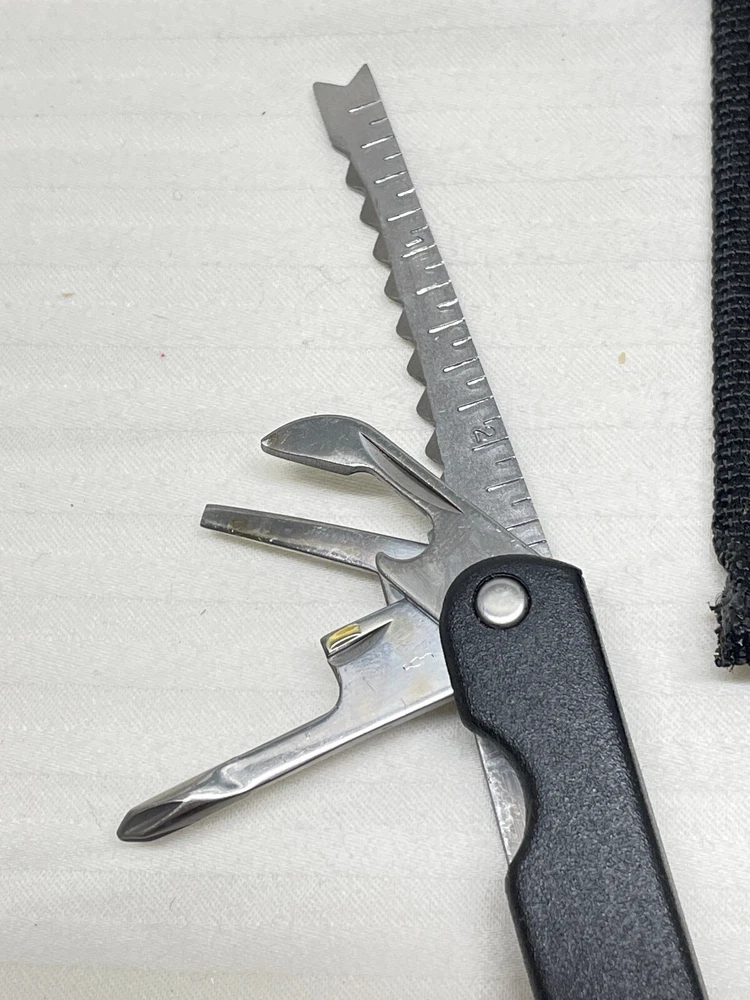 Multi-Tool Multitool Mountain Quest (9-in 1) Black w/Mach 3 Sheath Camping Handy