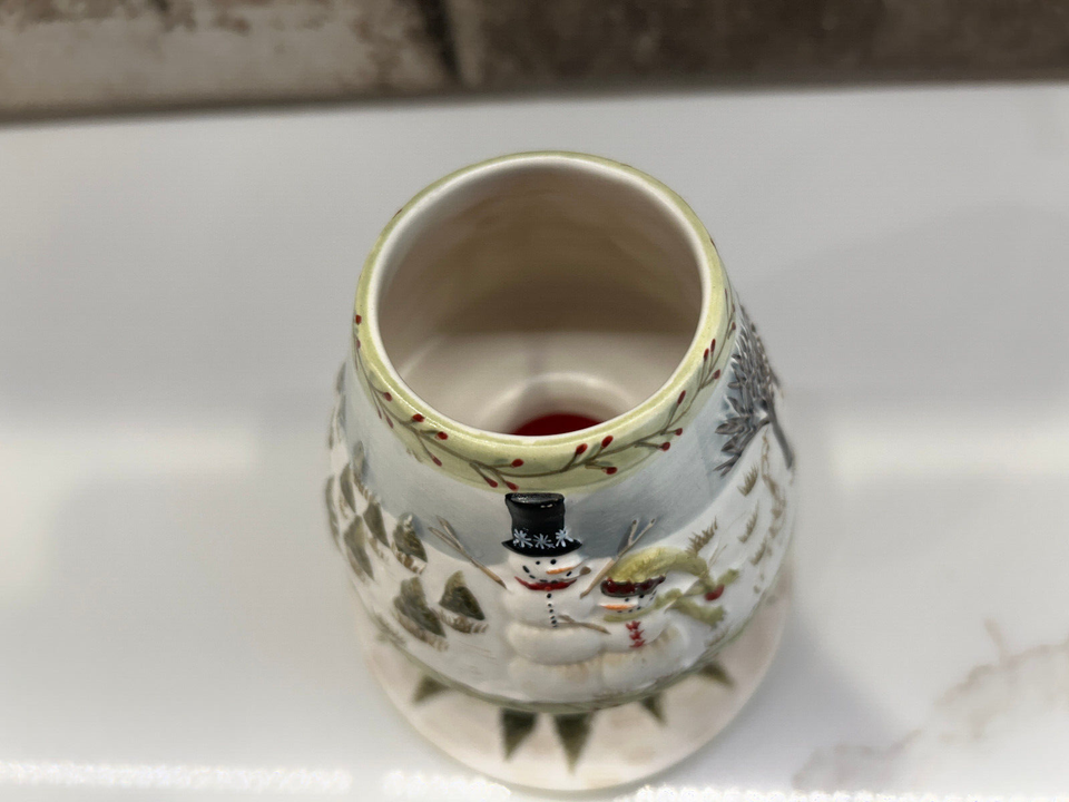 Yankee Candle Small Jar Candle Snowman Shade & Plate & Small Jar Candle