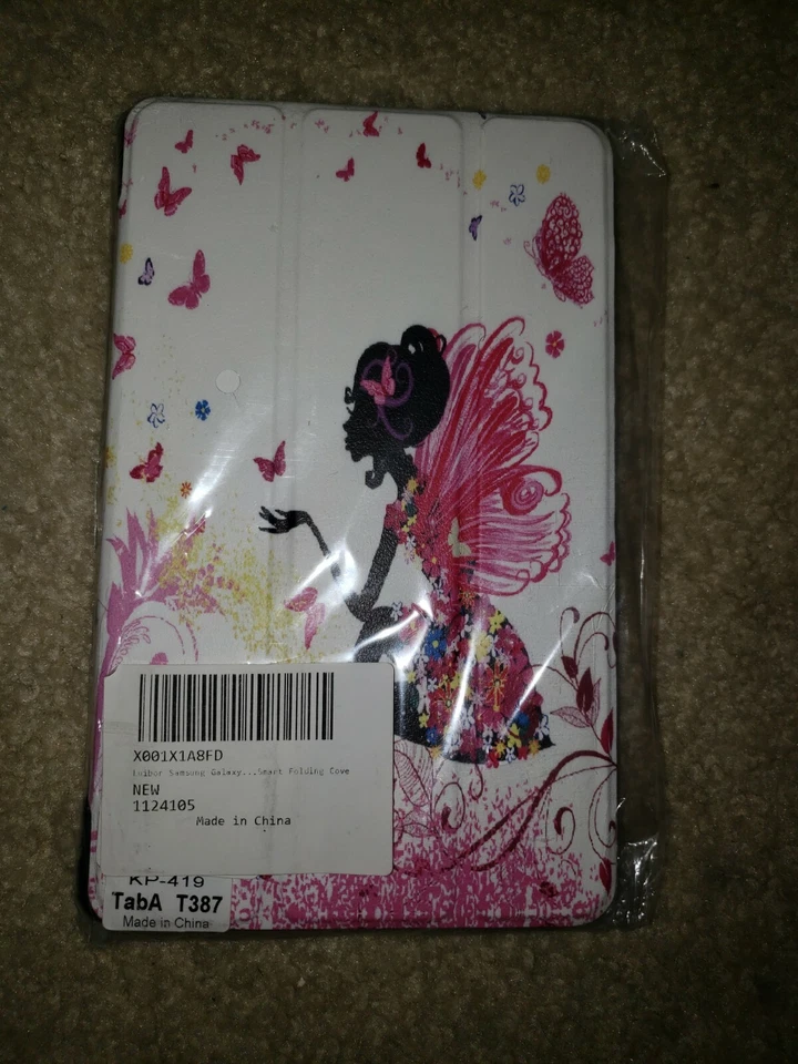 Samsung Galaxy Tab A 10.1 inch Book Cover - Black fairy with Pink wings - Image 3 of 4