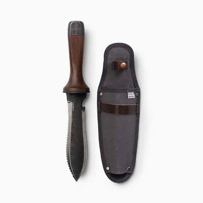 Barebones Hori Hori Ultimate Knife with Sheath, Stainless Steel, Walnut Handle