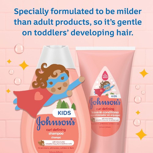 Johnson's Curl Defining Tear-Free Kids' Leave-in Conditioner with Shea Butter, & - Picture 3 of 9