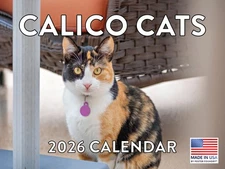 Calico Cat Calendar 2026 Monthly Wall Calender 12 Month