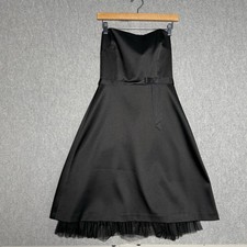 LAUNDRY by SHELLI SEGAL Dress Black Strapless Size 6 Ruffled Lace Bottom