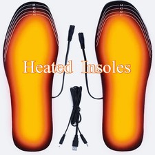USB Heated Insoles Electric Foot Warmer Pads Winter Shoe Heater