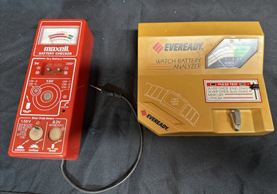 Battery Tester Eveready Battery Analyzer & Maxwell Watch Checker FREE SHIP