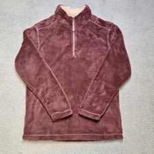 True Grit Men's Pebble Pile 1/4 Zip Pullover Size Medium Wine/Maroon Outdoors