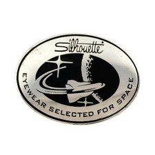 Silhouette Eyewear Selected for Space NASA Shuttle Vintage Lapel Pin Aerospace