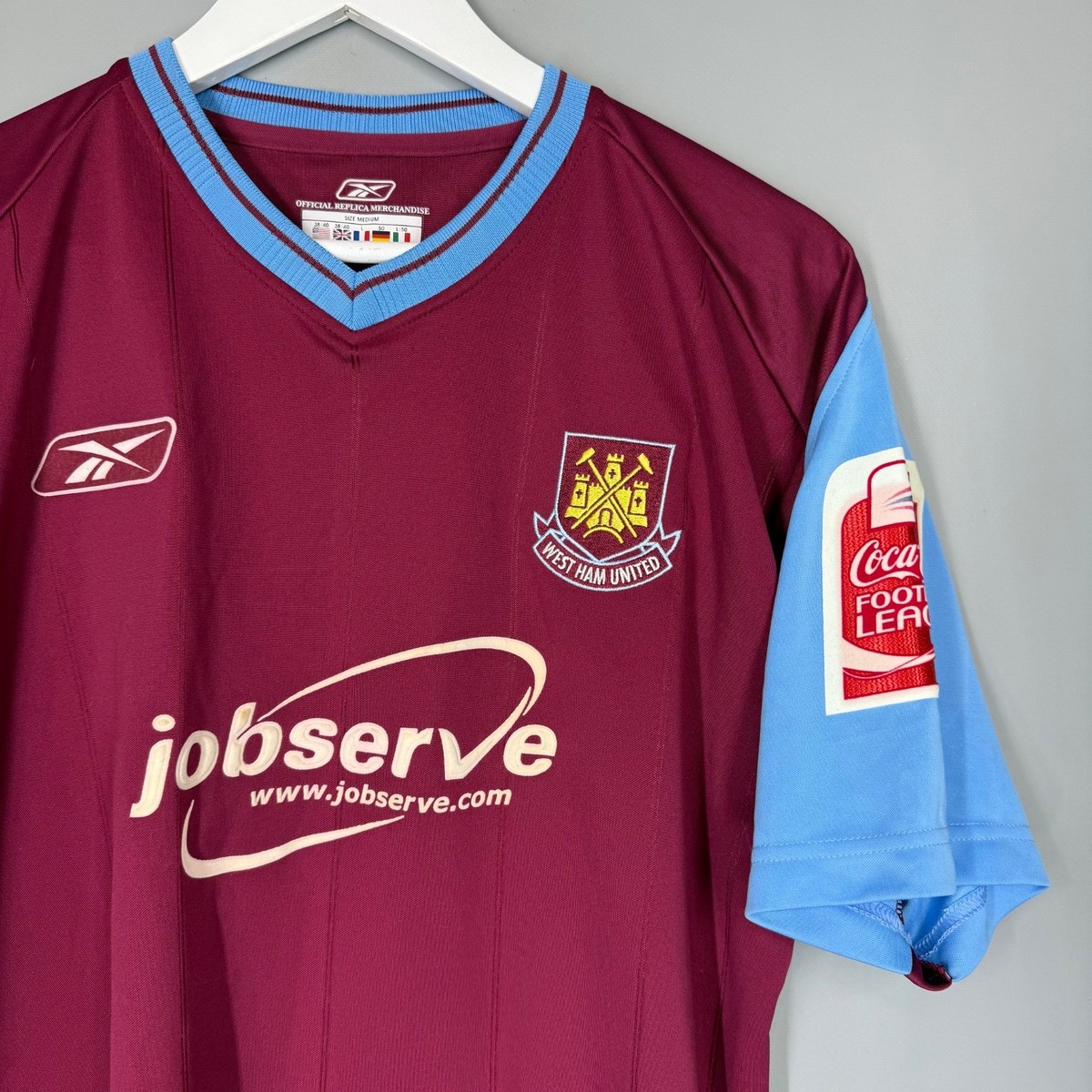 WEST HAM ENGLAND 2004 2005 HOME FOOTBALL SHIRT JERSEY #8