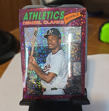 Topps Heritage 2026 Burgundy Sparkle Parallel #324 Denzel Clarke Athletics